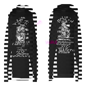 Dinosaur Don't Mess Grandmasaurus Women's Dinosaur Theme Black Small Long Sleeve T-Shirt - Seseable