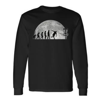 Discgolf Evolution Moon Throwing Disc Golf Disc Langarmshirts - Geschenkecke