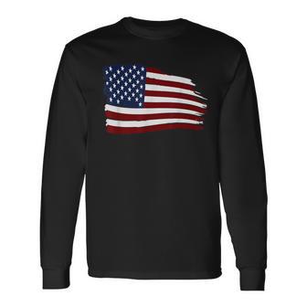 Distressed Us Usa Flag Stars And Stripes American Langarmshirts - Geschenkecke