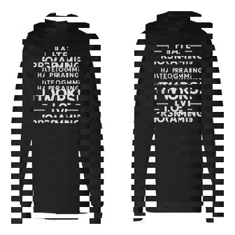 Divertida Con Texto En Inglés I Hate Programming Coding For Programmer Camiseta de manga larga - Regaloses