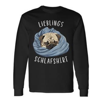 Dog Official Favourite Sleep Pug Langarmshirts - Geschenkecke