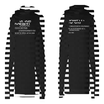 Dog Sports Defintion Dog Agility Owner Long Sleeve T-Shirt - Monsterry