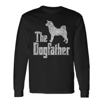 The Dogfather Akita Inu Dog Silhouette Langarmshirts - Geschenkecke