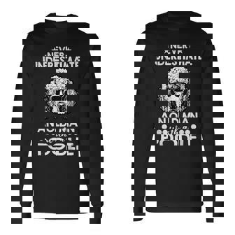 Dogs 365 Never Underestimate An Old Man With Poodle Dog Long Sleeve T-Shirt - Monsterry