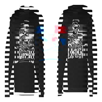 Dominicano Tattoo Style Dominican Man Proud Heritage Long Sleeve T-Shirt - Monsterry