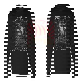 Drakkar Is My Home Raid Is My Life Viking Longboat Boat Tank Top Long Sleeve T-Shirt - Monsterry