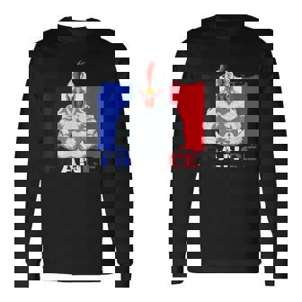 Drapeau Français Coq Patriotique T-shirt à manches longues - Cadeauxyz