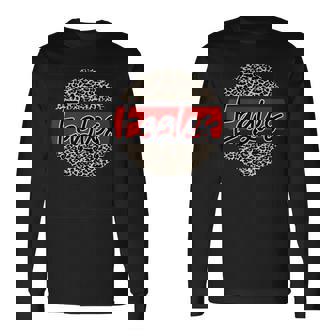 Eagles School Spirit Leopard Print Red Long Sleeve T-Shirt - Monsterry