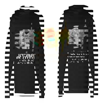 I Eat Cement Japanese Cat Meme Long Sleeve T-Shirt | Mazezy