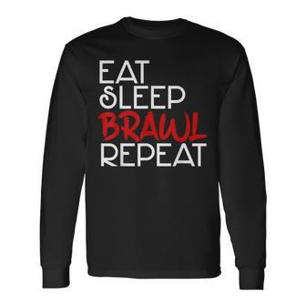 Eat Sleep Brawl Repeat Gamer Gamer Game Children's Star Langarmshirts - Geschenkecke