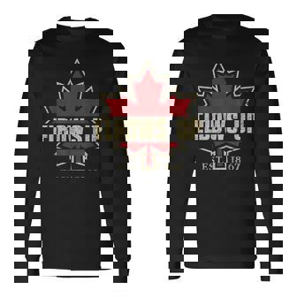 Elbows Up Canada True North Strong Free Proud Canadian Long Sleeve T-Shirt | Mazezy