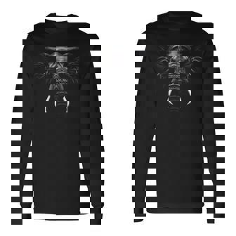 Elephant Lover Art Animal Abstract Graphic Elephant Long Sleeve T-Shirt - Monsterry