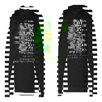 End The Stigma Mental Health Matters Awareness Brain Illness Long Sleeve T-Shirt | Mazezy