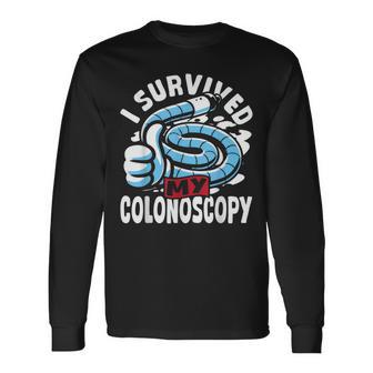 Endoscopy Diagnostic I Survived My Colonoscopy Long Sleeve T-Shirt - Monsterry