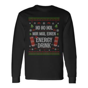 Energy Drink Ugly Sweaterideo Game Gaming Gamer Langarmshirts - Geschenkecke