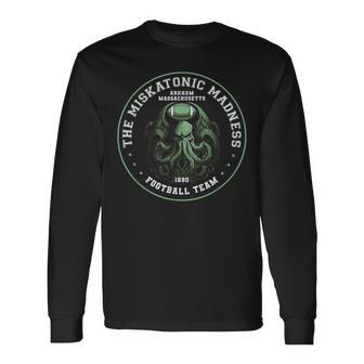 Equipo De Fútbol Cthulhu Miskatonic Cosmic Horror Cthulhu Camiseta de manga larga - Regaloses