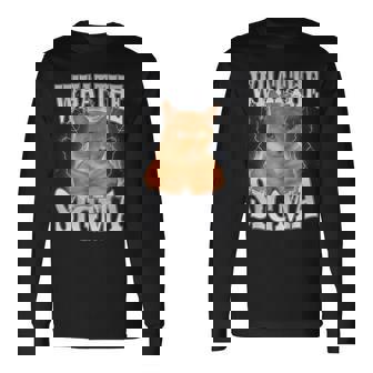 Erm What The Sigma Meme Y2k Cat Ironic Brainrot Meme Long Sleeve T-Shirt - Thegiftio UK