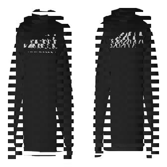 Evolución Clásica De Mono Humano Simios Evolucionando Amante De La Familia Camiseta de manga larga - Regaloses