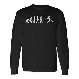 Evolution Spear Throw Athlete Spear Javelin Langarmshirts - Geschenkecke