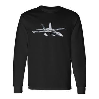 FA-18 F-18 Super Hornet Fighter Plane T Langarmshirts - Geschenkecke