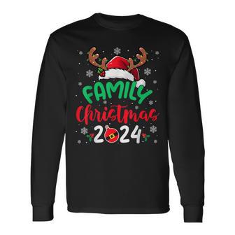 Family Christmas 2024 Santa Reindeer Matching Family Group Langarmshirts - Geschenkecke