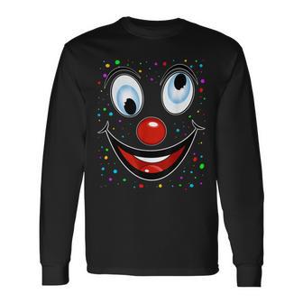 Fancy Dress Clown Face Outfit Clown Costume Carnival Langarmshirts - Geschenkecke