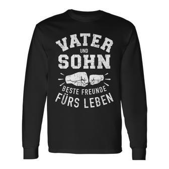 Father Son Best Friends For Life Slogan Fiste Langarmshirts - Geschenkecke