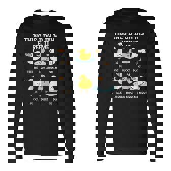 Feed Ducks Talk About Ducks Tank Top Long Sleeve T-Shirt - Monsterry