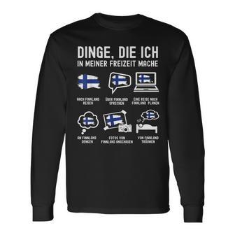 Finland Dinge Die Ich In Der Freizeit Mache Langarmshirts - Geschenkecke