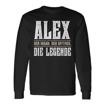 First Name Alex Name Alex Langarmshirts - Geschenkecke