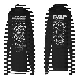 Fitness León Cabeza Gimnasio Entrenamiento Diseño Gris Cool Gym Sin Mangas Camiseta de manga larga - Regaloses