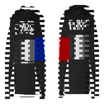 France French Flag Acation Travel Souvenir Langarmshirts - Seseable