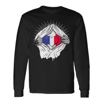 French Flag Home France Langarmshirts - Geschenkecke