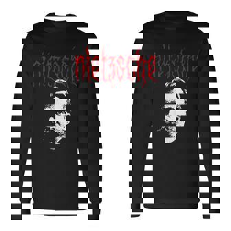 Friedrich Nietzsche Philosophe Du Heavy Metal T-shirt à manches longues - Cadeauxyz