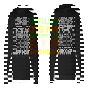 Birthday Boy It's My 5Th Birthday Video Game Pixel Long Sleeve T-Shirt | Seseable CA