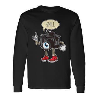 Camera With Cartoon For Children Photography Langarmshirts - Geschenkecke