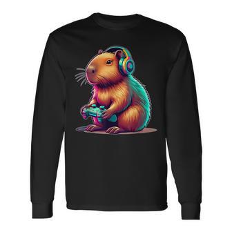 Capybara Gamerideo Games Lovers Capybara Langarmshirts - Geschenkecke