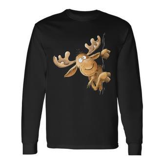 With Cartoon I Elk Wild Animal Motif Langarmshirts - Geschenkecke