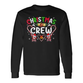 Christmas Crew Santa Dabbing Family Pyjamas Langarmshirts - Geschenkecke