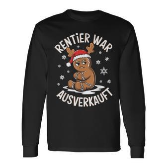 Christmas Gingerbread Reindeer Was Out Sold Out Langarmshirts - Geschenkecke