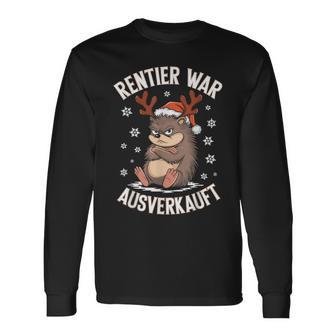 Christmas Hedgehog Reindeer Was Out Sold Out Langarmshirts - Geschenkecke