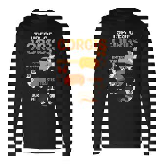 Corgi Types Untoasted Toasted Burnt Cute Puppy Corgis Long Sleeve T-Shirt | Mazezy