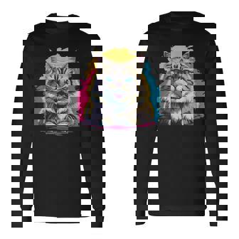 Cute Cat Lovers Blue Eyes Cat Long Sleeve T-Shirt | Mazezy