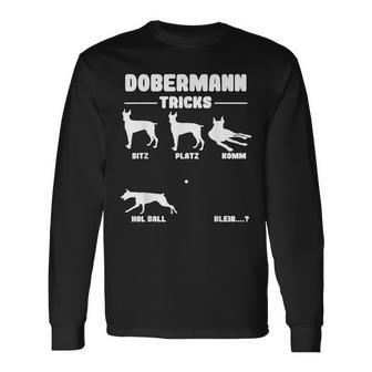 Dog Holder Doberman Dog Tricks S Langarmshirts - Geschenkecke