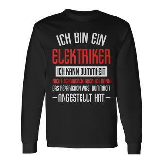 Electrician Sayings Accident Training Langarmshirts - Geschenkecke