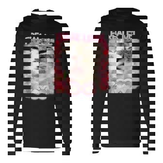 Freak Level Freaky Ahh Cat Meme Silly Cat Long Sleeve T-Shirt - Thegiftio UK