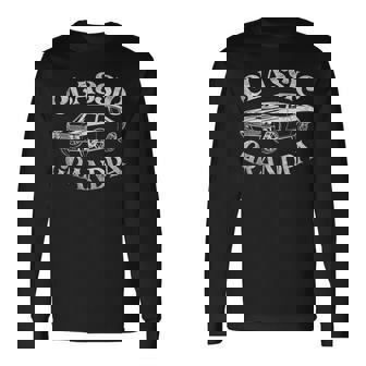 Grandpa Classic Car Graphic Family Grandpa Fathers Day Long Sleeve T-Shirt - Seseable