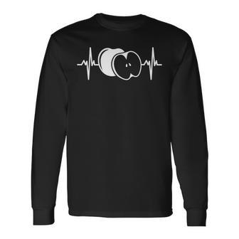 Heartbeat Ekg Apple Fruit Apple Langarmshirts - Geschenkecke