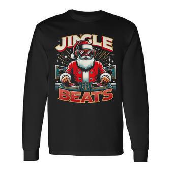 Jingle Beats Music Dj Santa Christmas Ugly Xmas Langarmshirts - Geschenkecke