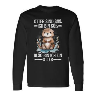 With Otter Sind Süß Ich Bin Süß Also Bin Ich Ein Otter Langarmshirts - Geschenkecke